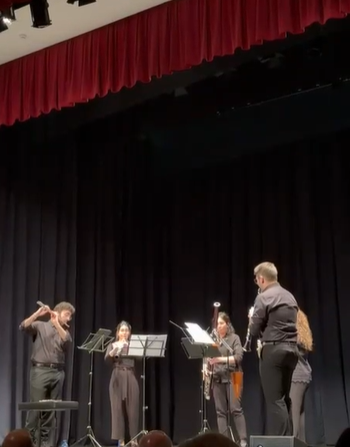 Quinteto Glauka en un concierto de música clásica en Castilla y León en el Ateneo Musical Mirandés